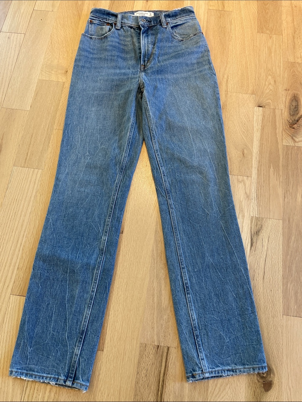 Abercrombie & Fitch Classic Women's Blue Straight-Leg Jeans W 25/0 R